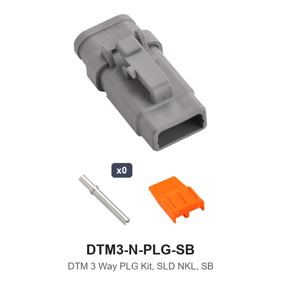 DTM 3 Way Plug Kit Nickel Solid SB - DTM3-N-PLG-SB