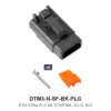 DTM 3 Way Plug Kit Nickel Stamped Black - DTM3-N-SF-BK-PLG