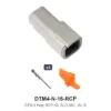 DTM 4 Way Receptacle Kit Nickel Solid 18-16 - DTM4-N-16-RCP