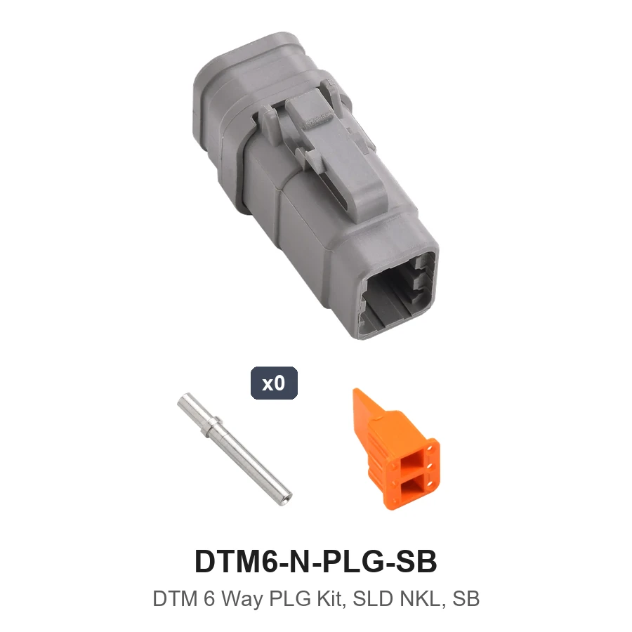 DTM 6 Way Plug Kit Nickel Solid SB - DTM6-N-PLG-SB