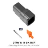 DTM 6 Way Receptacle Kit Nickel Solid 18-16 Black - DTM6-N-16-BK-RCP