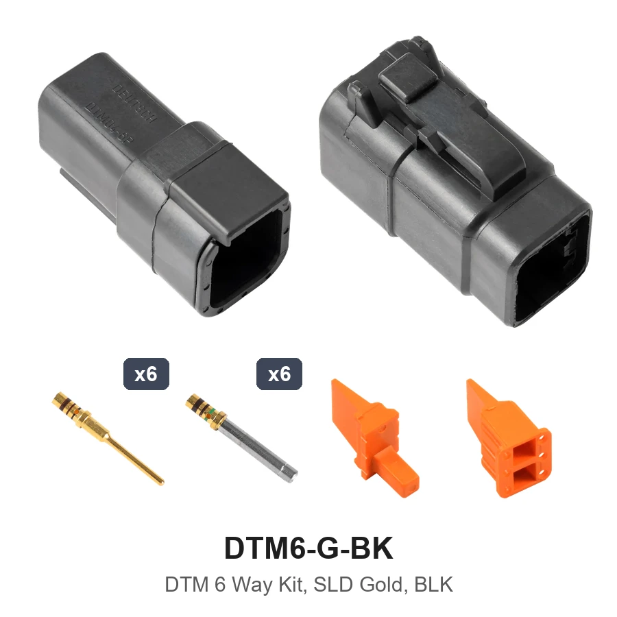 DTM 6 WayKit Gold Solid Black - DTM6-G-BK