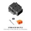 DTM 8 Way Plug Kit Nickel Stamped Black - DTM8-N-SF-BK-PLG