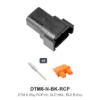 DTM 8 Way Receptacle Kit Nickel Solid Black - DTM8-N-BK-RCP