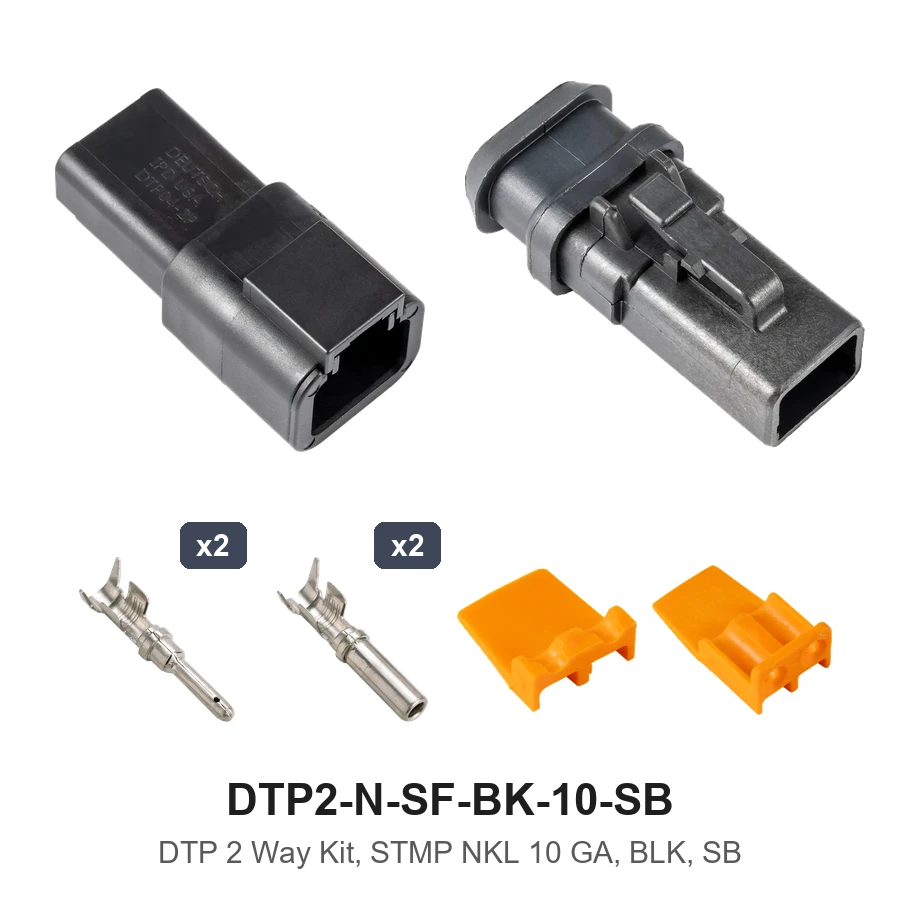 DTP 2 Way Kit, STMP NKL 10 GA, BLK, SB - DTP2-N-SF-BK-10-SB
