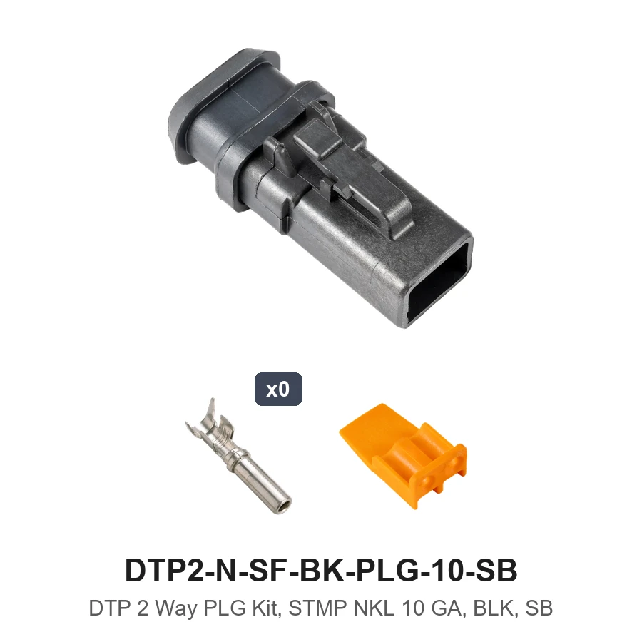DTP 2 Way PLG Kit, STMP NKL 10 GA, BLK, SB - DTP2-N-SF-BK-PLG-10-SB