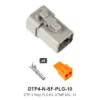 DTP 4 Pin Plug Conn Kit Stamped Nickel 10 GA - DTP4-N-SF-PLG-10