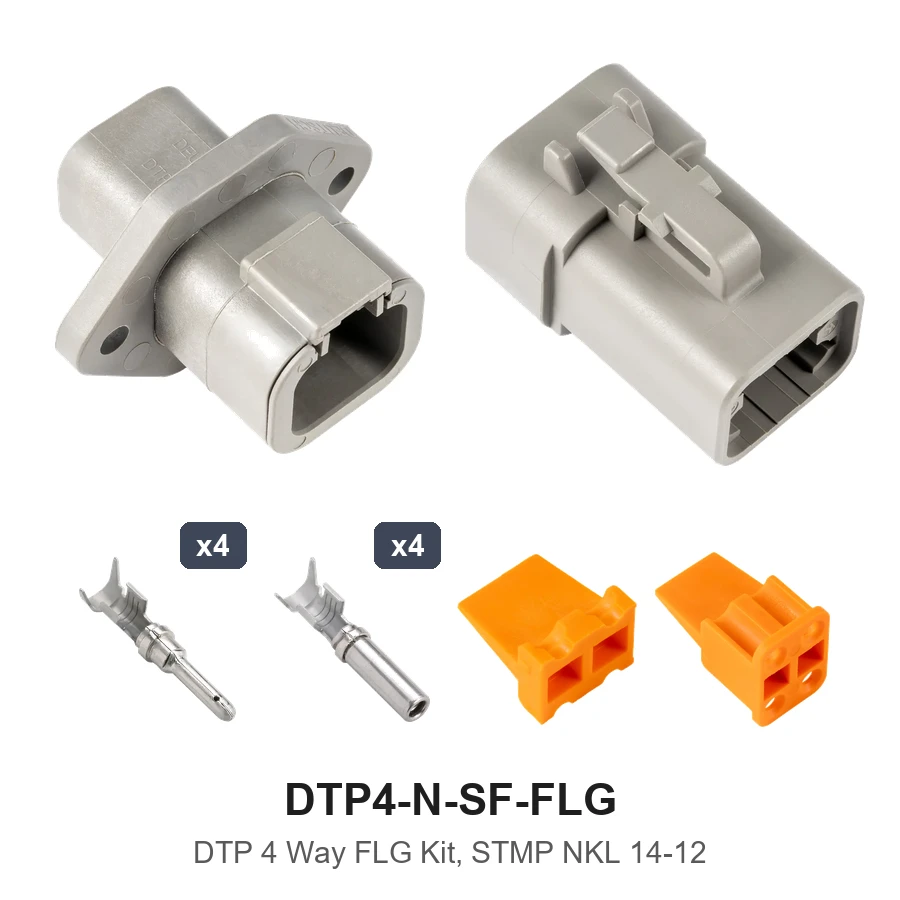 DTP 4 Way Flanged Kit Nickel Stamped - DTP4-N-SF-FLG