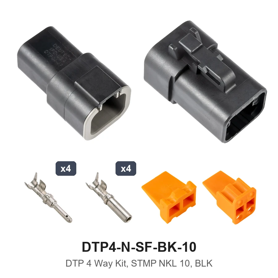 DTP 4 Way Kit Nickel Stamped Black 10 GA - DTP4-N-SF-BK-10