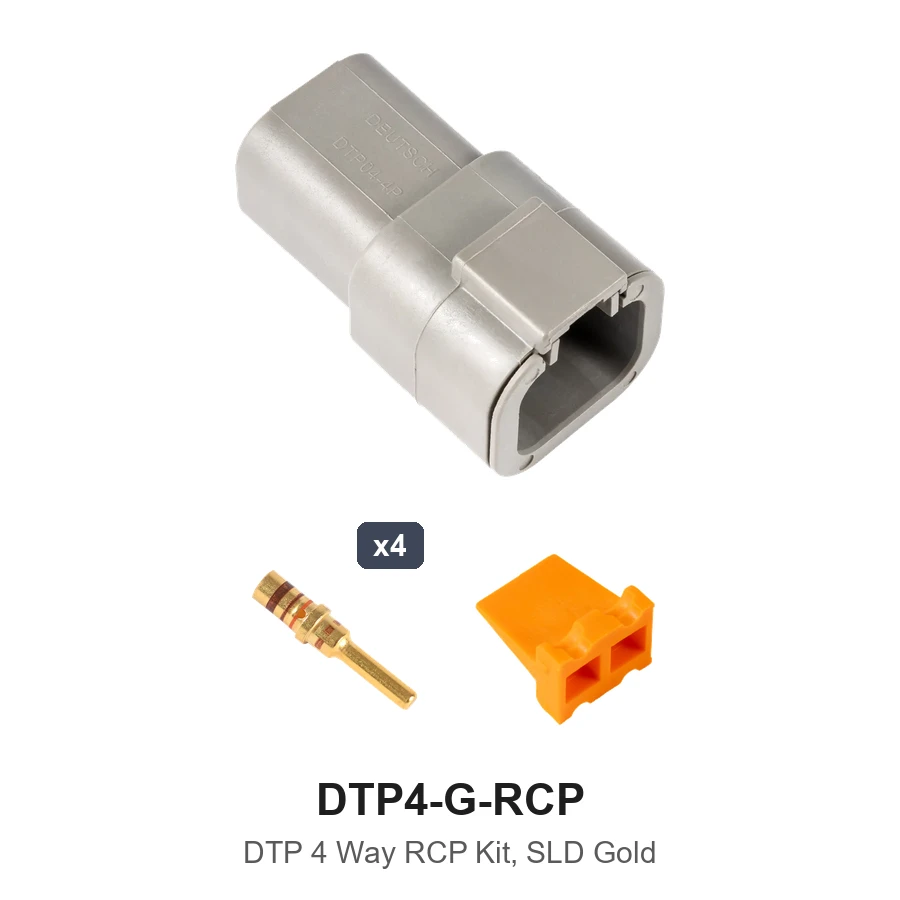 DTP 4 Way Receptacle Kit Gold Solid - DTP4-G-RCP