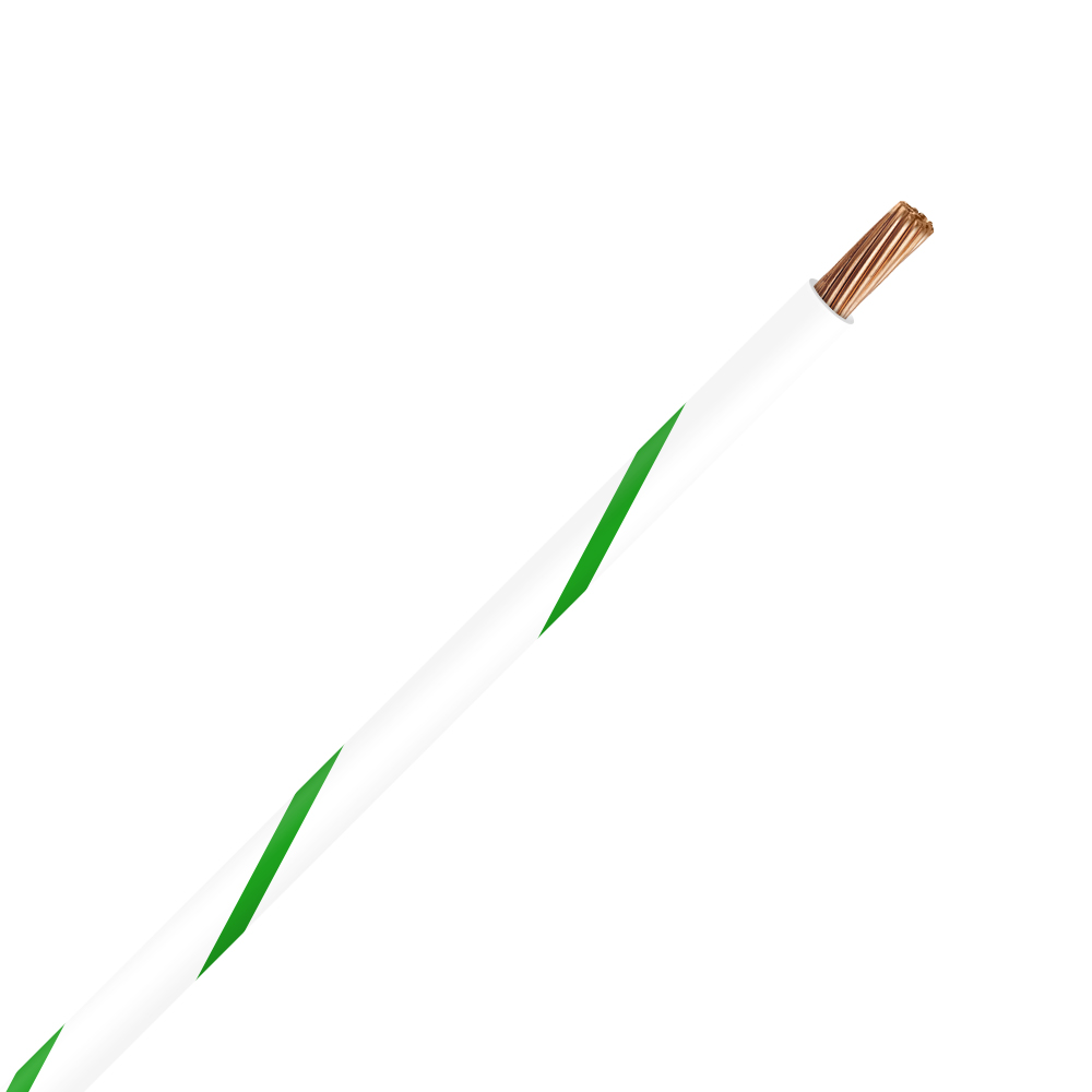 Picture of TXL 10 WHITE/GREEN STRIPED WIRE